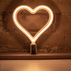 Mini Neon Hero Heart - Warm White BNWT